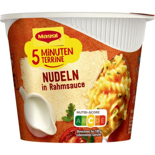 Maggi 5 Minuten Terrine Nudeln in Rahmsauce