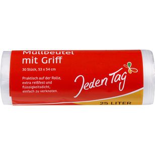 Jeden Tag Müllbeutel mit Griff 30x25l