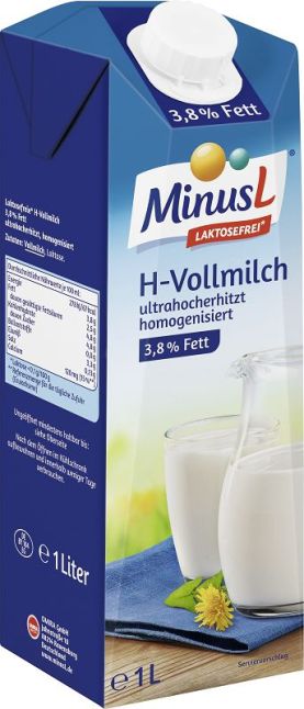 Minus L H-Vollmilch 3,5% Fett